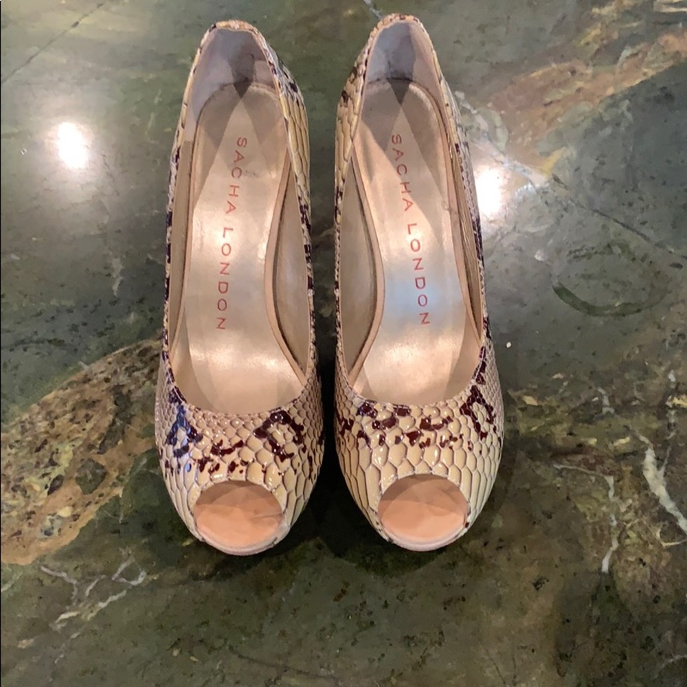 Worn twice snakeskin Sacha London heels!